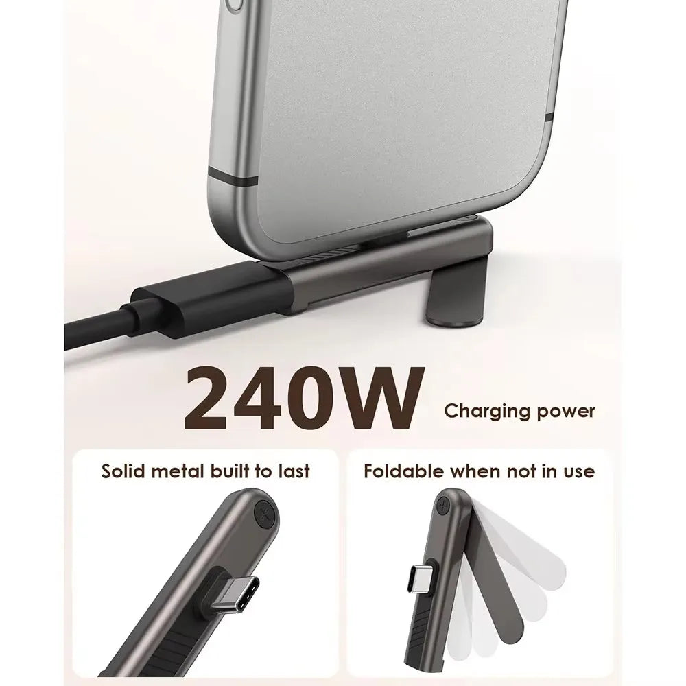 ZYLO FlexConnect Pro — 2-in-1 USB-C Adapter & Foldable Phone Stand (2-Pack)