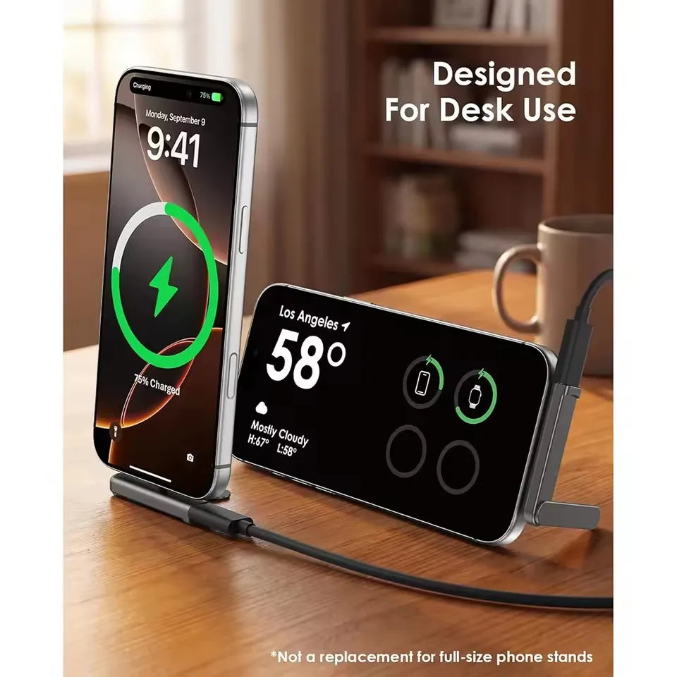 ZYLO FlexConnect Pro — 2-in-1 USB-C Adapter & Foldable Phone Stand (2-Pack)