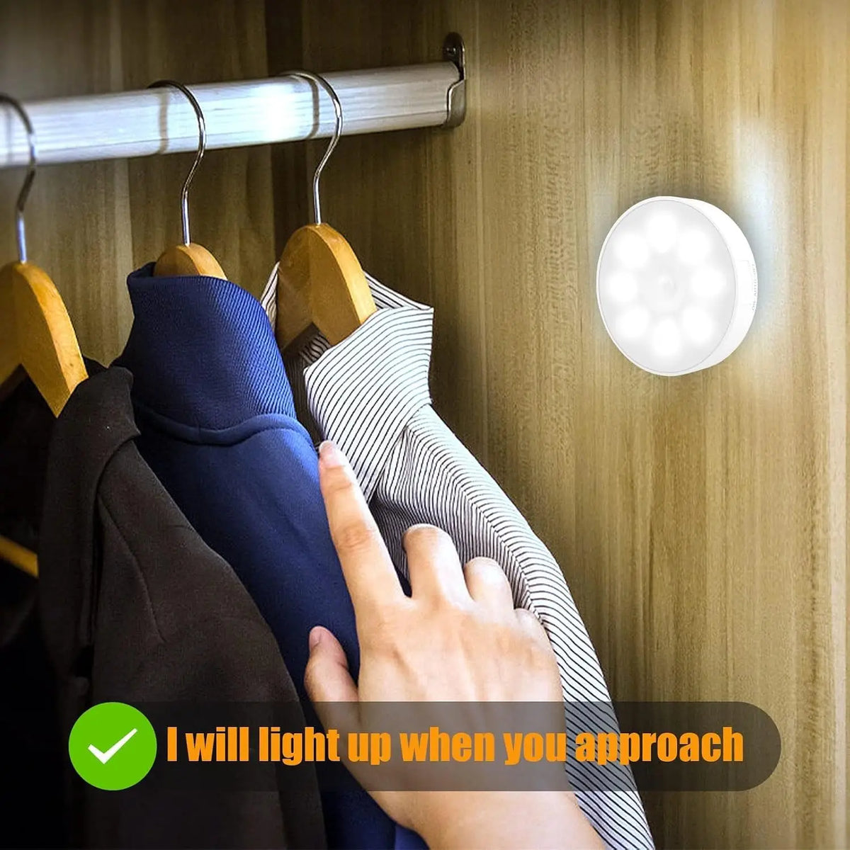 ZYLO GlowSense — Rechargeable Motion Sensor LED Lights (6-Pack)