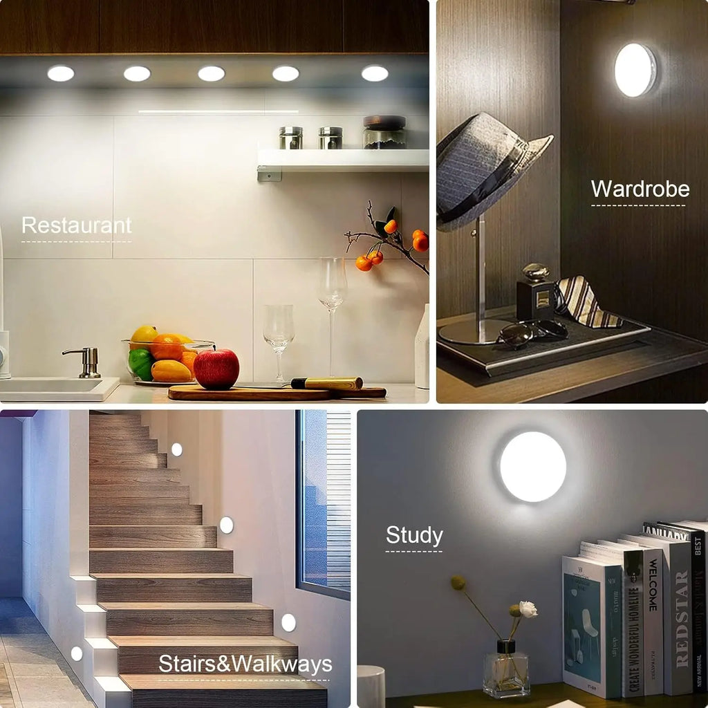 ZYLO GlowSense — Rechargeable Motion Sensor LED Lights (6-Pack)