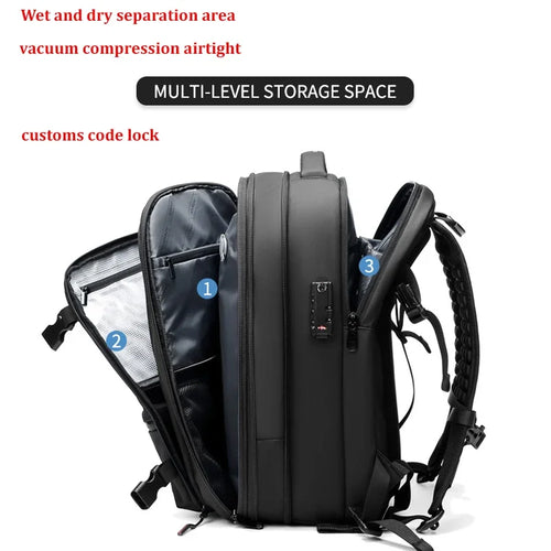 ZYLO AeroPack — Expandable Travel Backpack with Airflow System