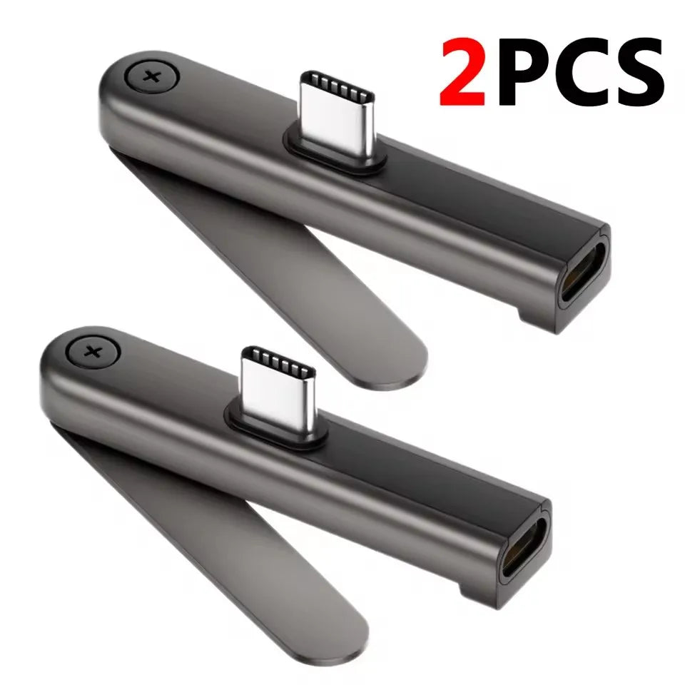 ZYLO FlexConnect Pro — 2-in-1 USB-C Adapter & Foldable Phone Stand (2-Pack)